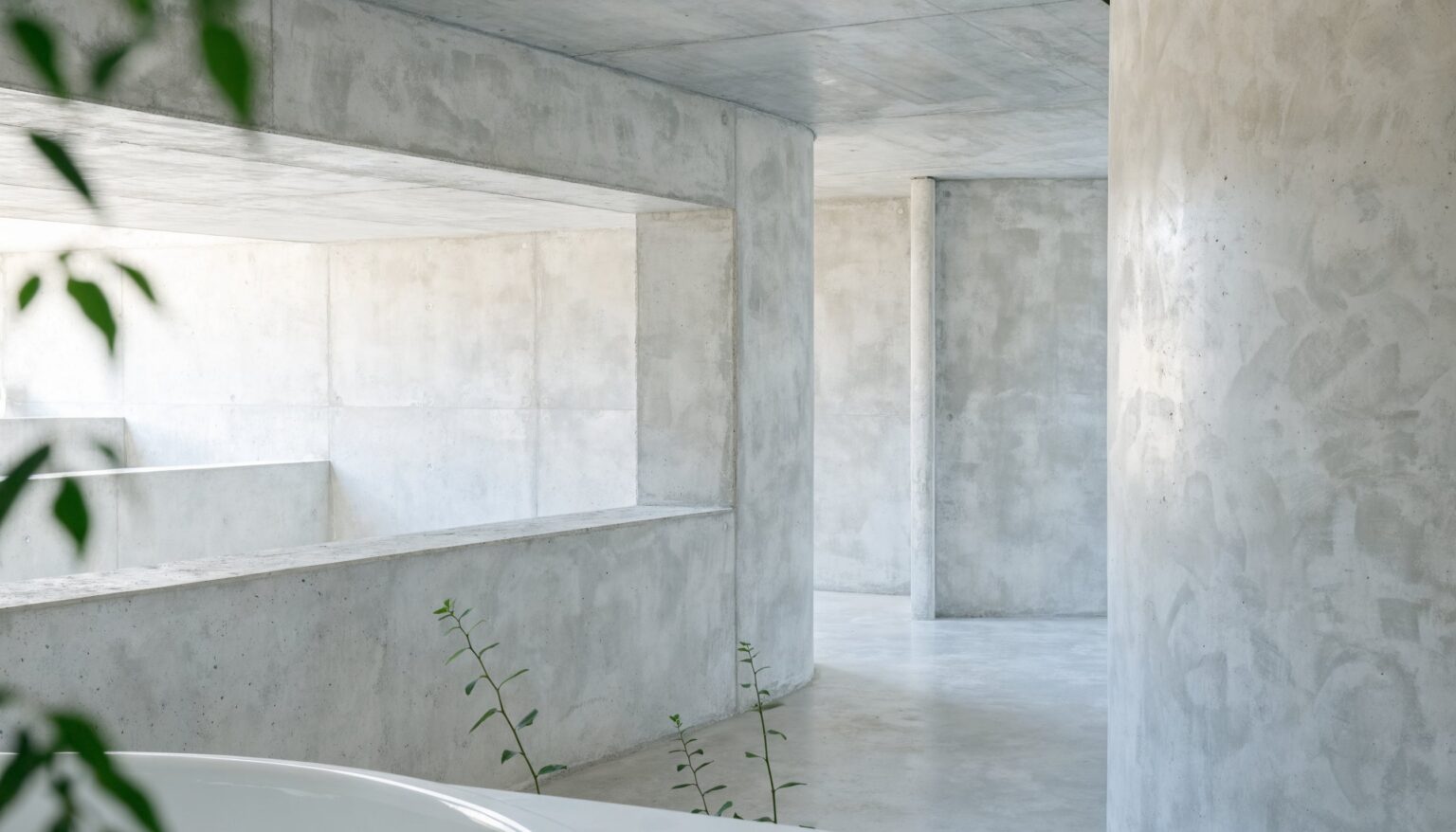 Wasserdichte Betonwände eines trockenen Kellers – WU-Beton und weiße Wanne